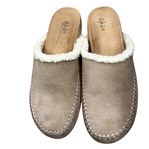 NWT Style & Co. Brooklynn Tan Micro suede Slide Slippers Mules Clogs Size 10 NIB